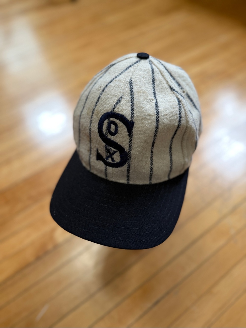Vintage American Needle 1918 Chicago White Sox Pinstripe Fitted Wool Hat Sz. 7